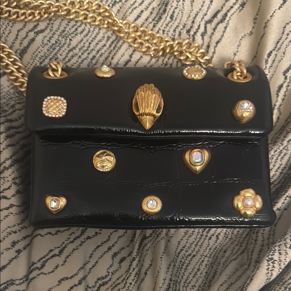 Black and Gold Embellished Women's Bag